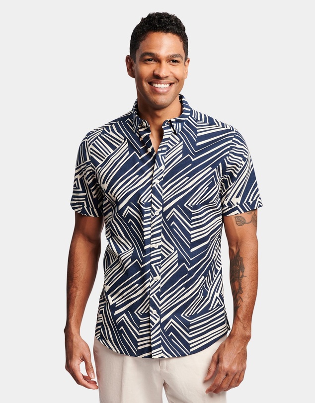 Brooksfield - Abstract Print Casual Shirt