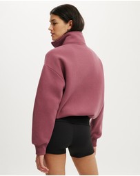 Cotton On Body Active - Plush Half Zip Sweatshirt