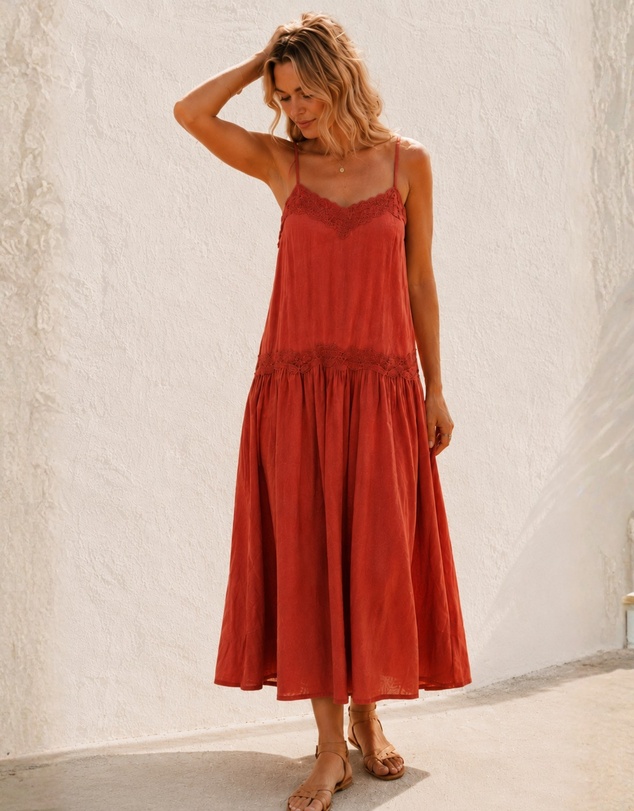 Esther & Co - Dindi Dress - Rustic Sienna