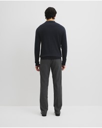 Country Road - Australian Merino Long Sleeve Am Button Polo Knit
