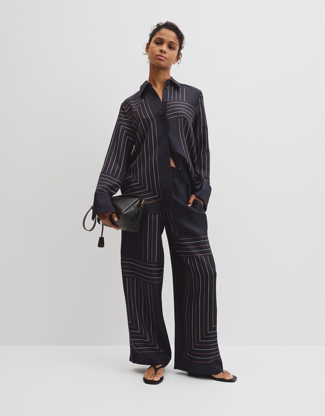 Country Road - Scarf Stripe Washable Silk Pant