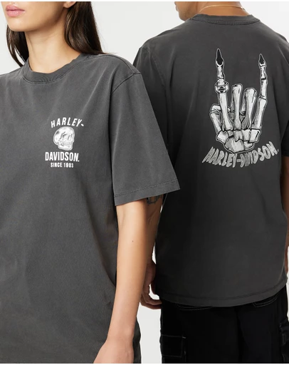 Harley-Davidson - Skull & Rock Print SS Tee - ICONIC EXCLUSIVE