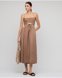 Staple the Label - Alchemy Shirred Midi Dress