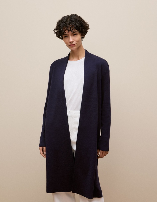 Trenery - Merino Longline Cardigan in Navy