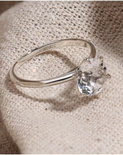 Elli Jewelry - Crystal Engagement Ring in 925 Silver