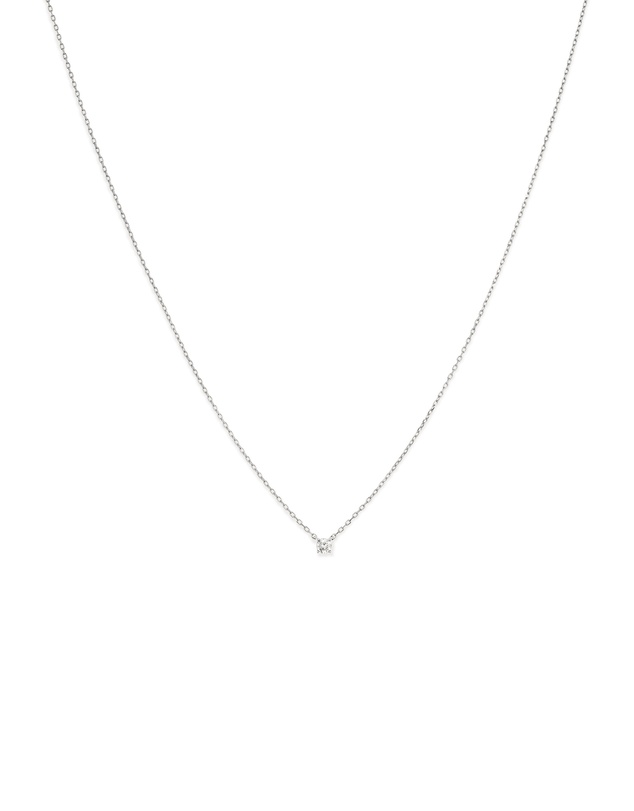 Michael Hill - Mini Diamond Solitaire Necklace in 10kt White Gold