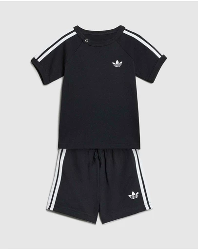 adidas Originals - 3 Stripe Short Tee Set - Babies-Kids