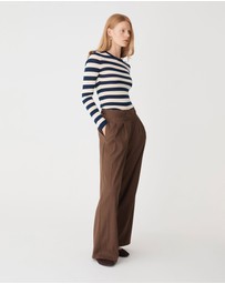 Forcast - Lana Stripe Knit Top
