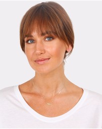 Elli Jewelry - Necklace Set Couple Infinity Minimalist 925 Sterling Silver Gold Pated