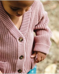 Kynd Baby - Knit Cardigan in Dusty Lilac