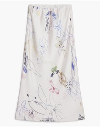 Desigual - Long skirt with strokes