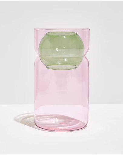 Fazeek - Balance Vase - Pink and Green