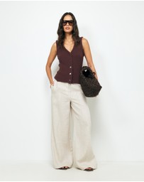 AERE - Leda Wide Leg Pants
