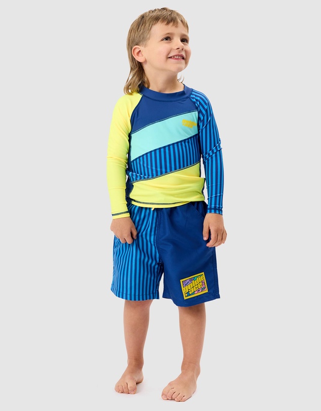 Goldie + Ace - Stripe Panel Rash Guard - Babies-Kids