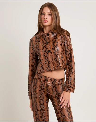 Alice In The Eve - Stassy Snake PU Coat