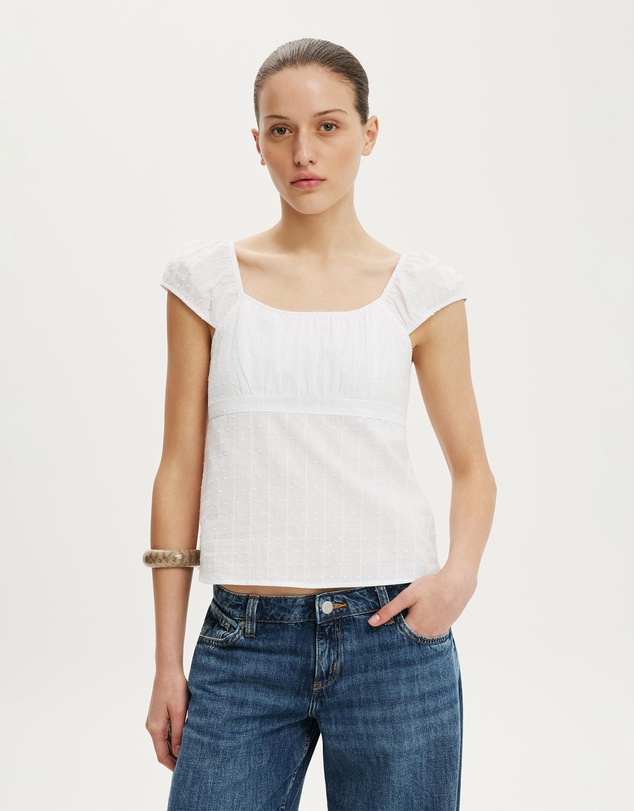 Cotton On - Tie Back Babydoll Top