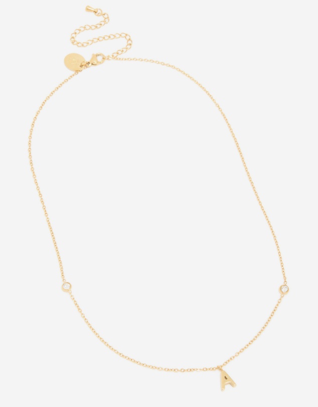Lovisa - Waterproof Gold Plated Stainless Steel Letter A Pendant Pendant Necklace