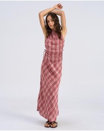 Vero Moda - Lise Check Midi Skirt