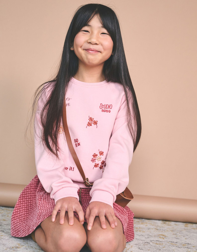 NONO - Konono Soft Embroidered Sweatshirt - Kids-Teens