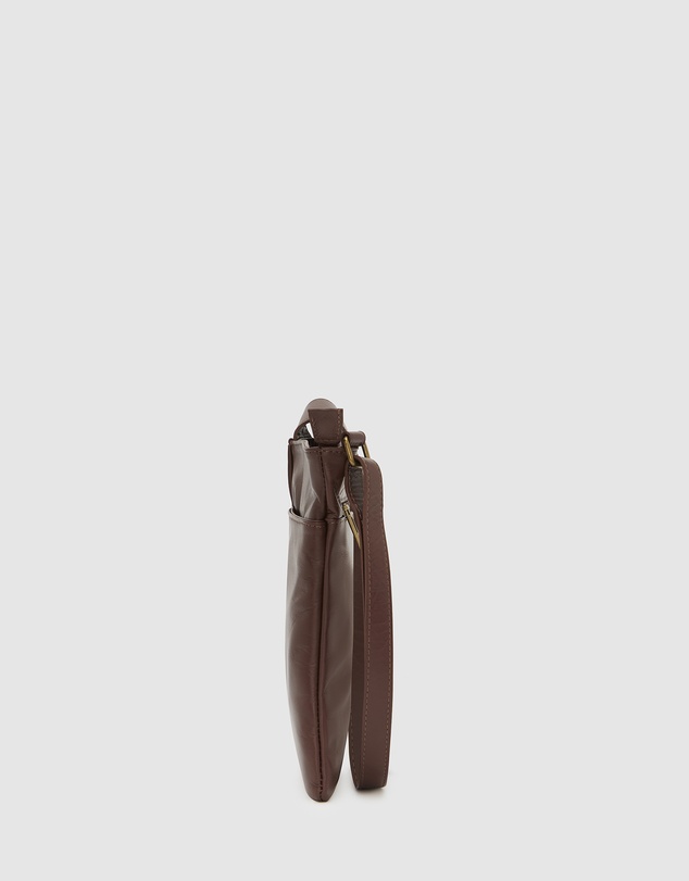 BEE - Merredin Brown Leather Crossbody Bag