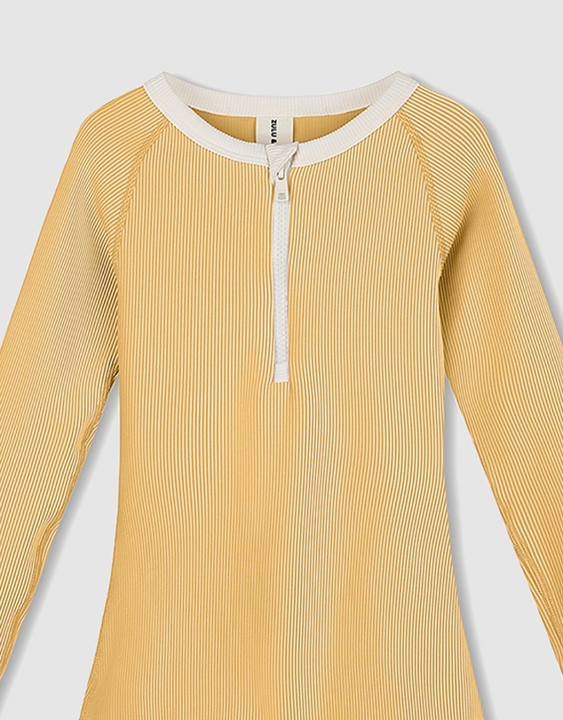 Zulu & Zephyr Mini - Mini Stripe Rib Rashie Onesie - Kids
