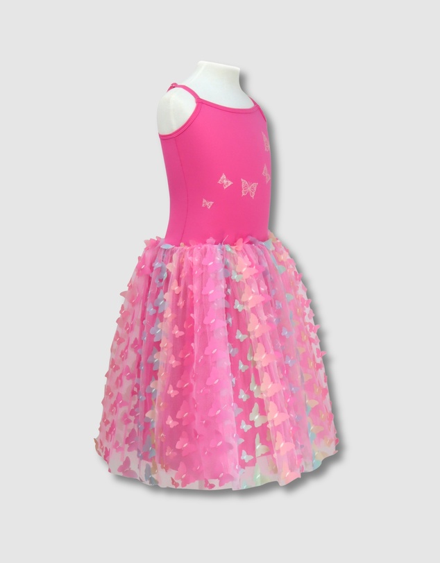 Pink Poppy - Rainbow Butterfly Dress Hot Pink