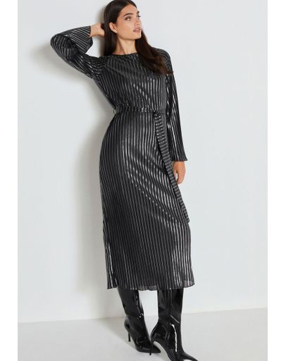 Silver Metallic Stripe