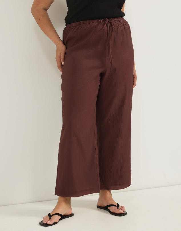 Atmos&Here Curvy - Hailey Relaxed Drawcord Organza Pants
