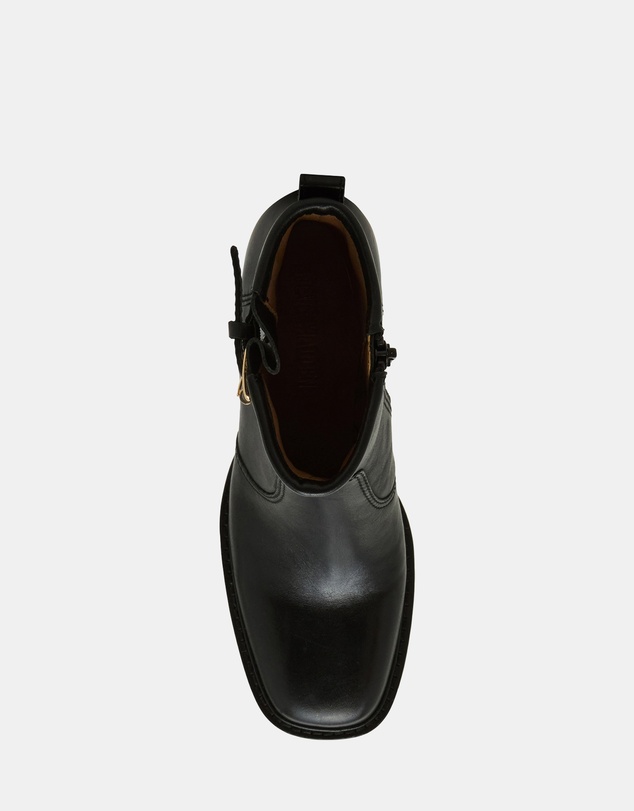 Steve Madden - Summit Black Leather Booties