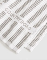 Country Road - Cr Stripe Australian Cotton Tea Towel Pack Of 3
