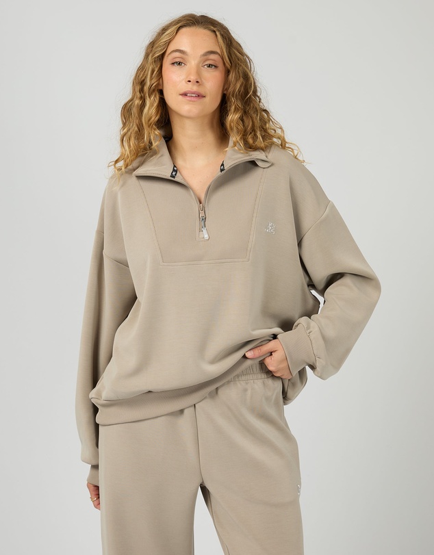 All About Eve - Luxe Active 1/4 Zip Stone