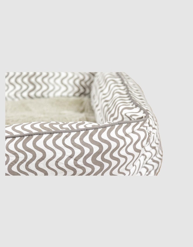 Mog & Bone - Bolster Dog Bed - Mocha Wave