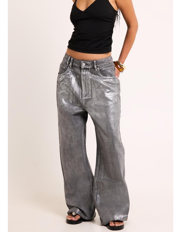 Insight - Razor Metallic Straight Denim Jeans