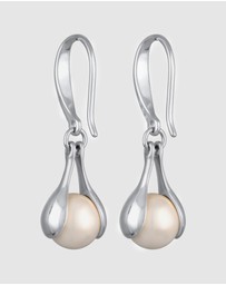 Elli Jewelry - Earrings Hanger Long with Shell Pearl 925 Sterling Silver