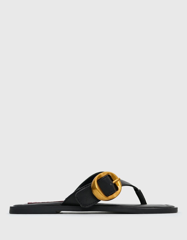 Betts - Rhodes Leather Buckle Thong Sandals