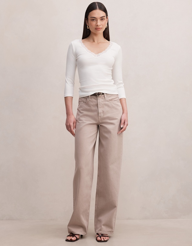Forever New - Selena Lace Trim 3 & 4 Sleeves