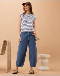 Ceres Life - Maggie Tapered Barrel Jean