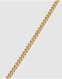 Kuzzoi - ICONIC EXCLUSIVE - Bracelet Male Big Curb Chain 925 Sterling Silver Gold Plated