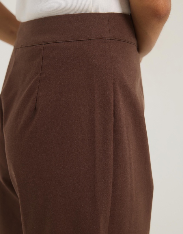 Atmos&Here - Ayla Linen Blend Pants With Bead Tie Detail