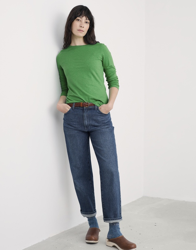 Seasalt - Seasalt Cornwall Green Easel Long Sleeve Top