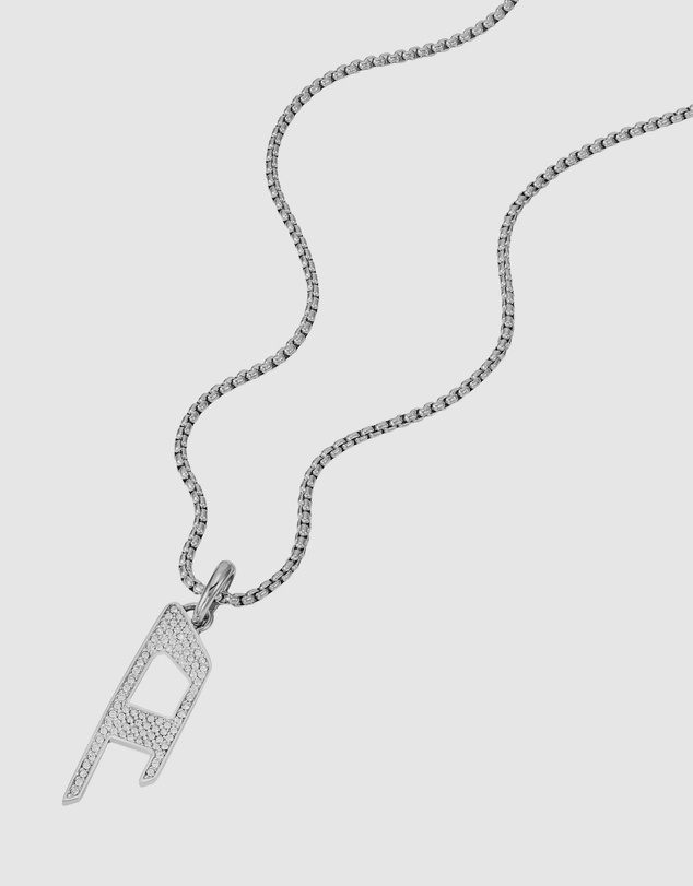 Diesel - D Logo Silver-Tone Necklace