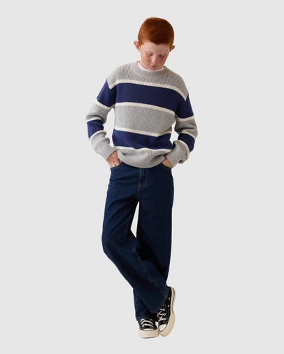 GAP - LS Cotton Crew Shaker - Kids-Teens