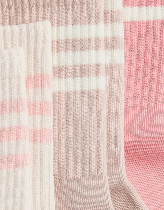 High Heel Jungle - Varsity Premium Cotton Pilates Yoga Grip Socks - 3 Pack