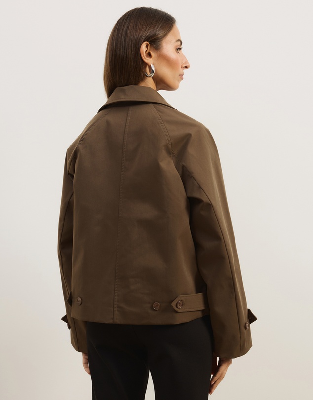 Atmos&Here - Osa Cropped Trench Coat