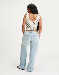 Cotton On - Curvy Low Rise Straight Jeans