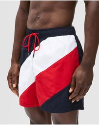 Tommy Hilfiger - Medium Diagonal Swim Shorts