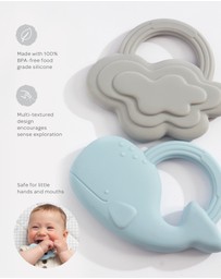 Playground - 2 Pack Silicone Teether - Whale & Cloud
