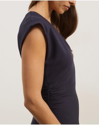 Atmos&Here - Freya V-Neck Ponte Midi Dress