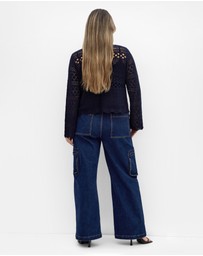 City Chic - Crochet Lust Knit Cardigan