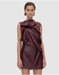 CAMILLA AND MARC - Sana Drape Tailored Mini Dress
